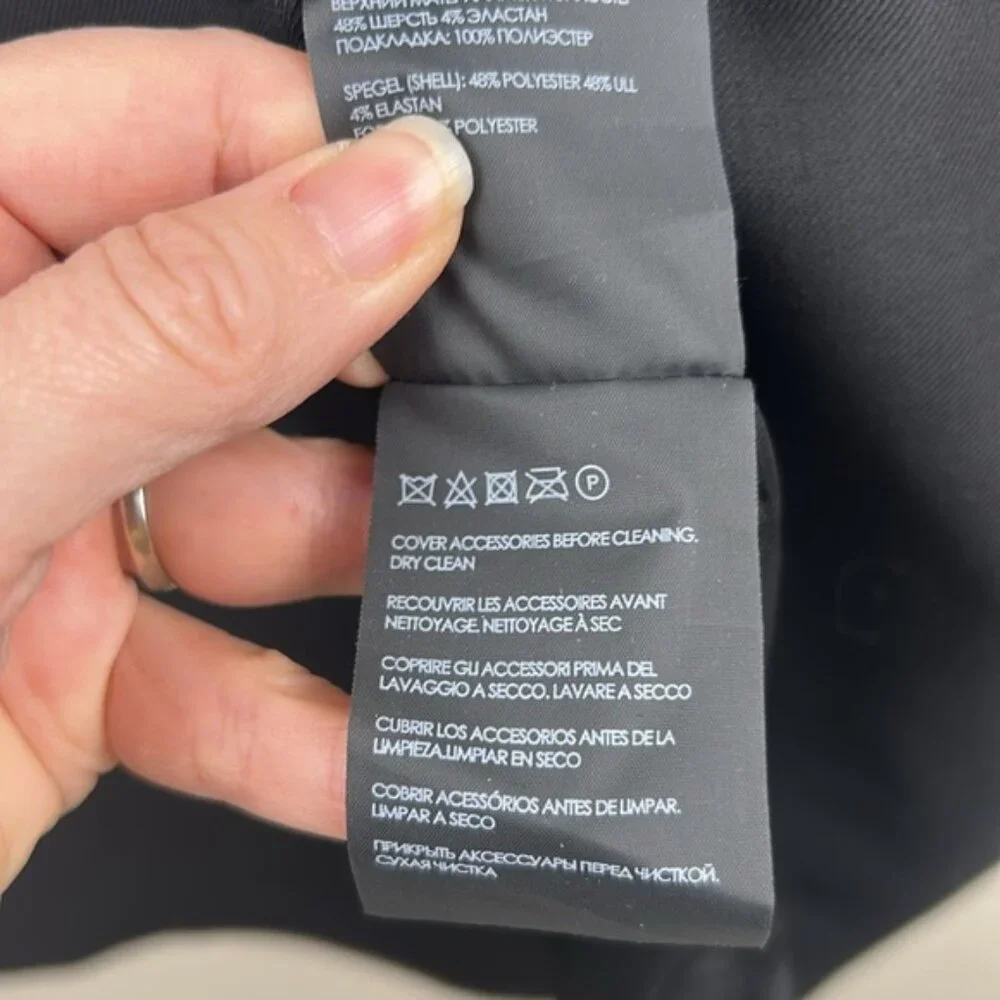 Club Monaco Borrem Blazer black single breasted 2 wool blend